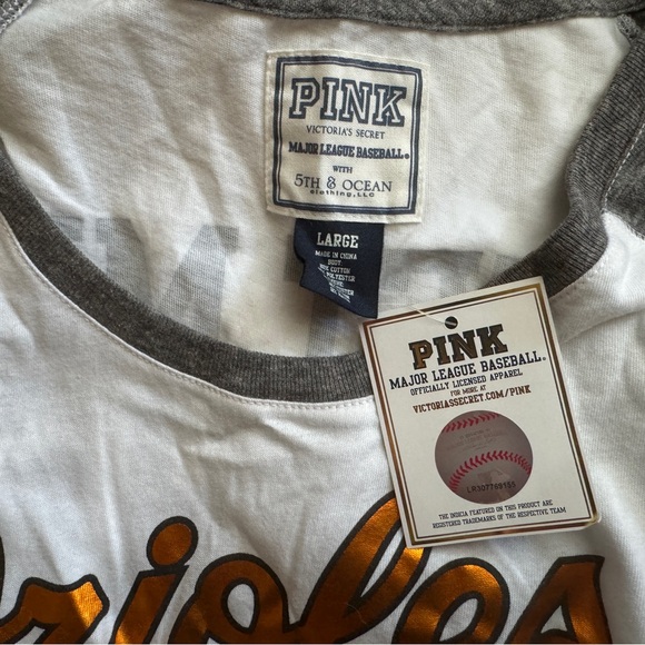 Victoria’s Secret PINK Baltimore Orioles tee. Sz L. NWT - Picture 4 of 4